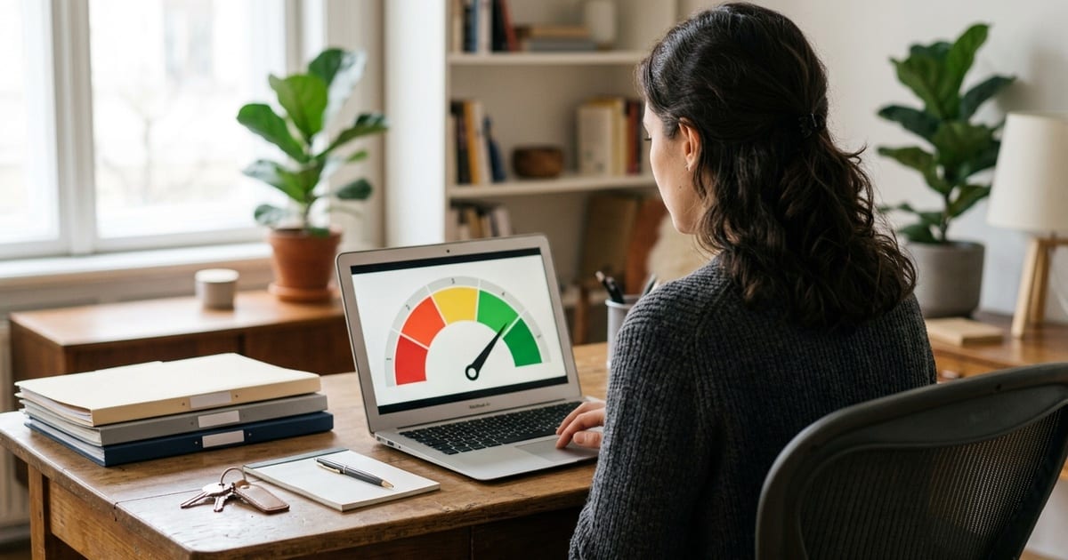 Imagem editorial do guia: Score baixo e nome sujo: dá para financiar ou comprar imóvel?