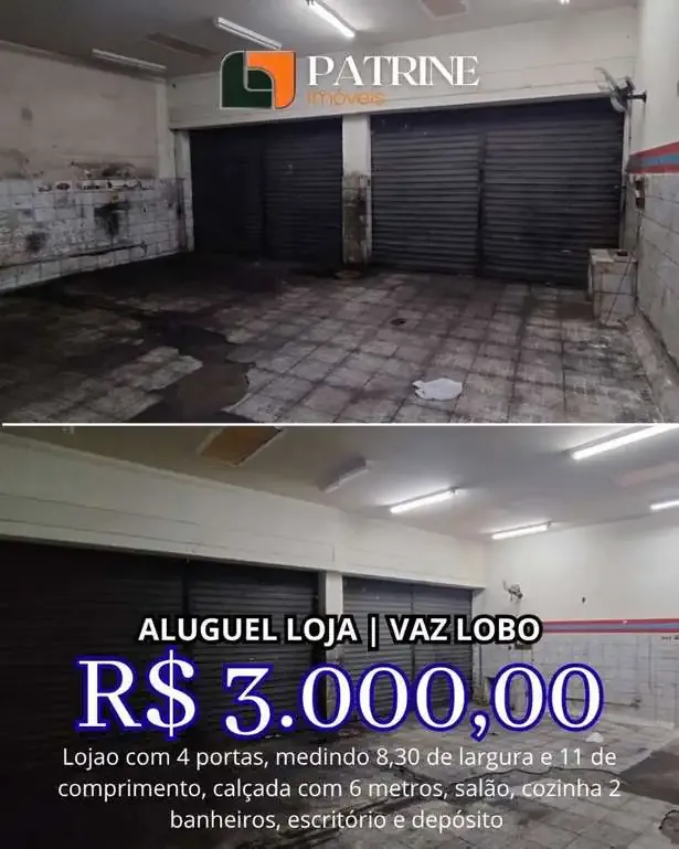 Loja / Comércio para Locação em Rio de Janeiro/RJ - Vaz Lobo