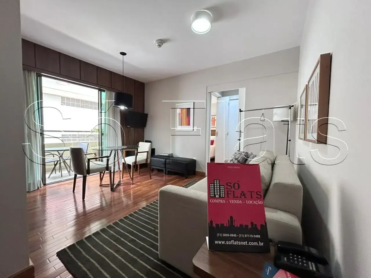 Flat para Locação em São Paulo/SP - Brooklin Novo - 1 Quartos