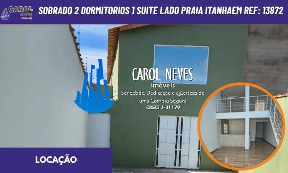 Casa / Sobrado para Locação em Itanhaém/SP - Jardim Jamaica - 2 Quartos