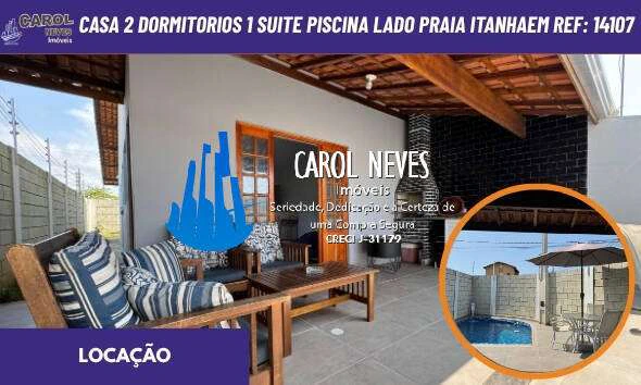 Casa / Sobrado para Locação em Itanhaém/SP - Jardim Jamaica - 2 Quartos