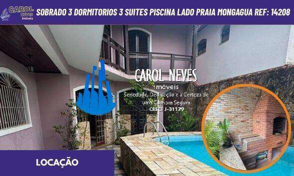 Casa / Sobrado para Locação em Mongaguá/SP - Centro - 3 Quartos