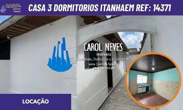Casa / Sobrado para Locação em Itanhaém/SP - Cidade Anchieta - 3 Quartos